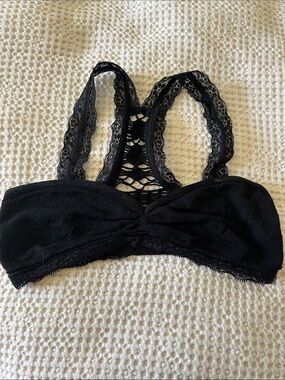 Free People Black Lace Racerback Bralette - Women's Intimates